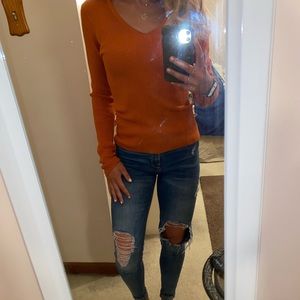 BIACCI long sleeve orange top